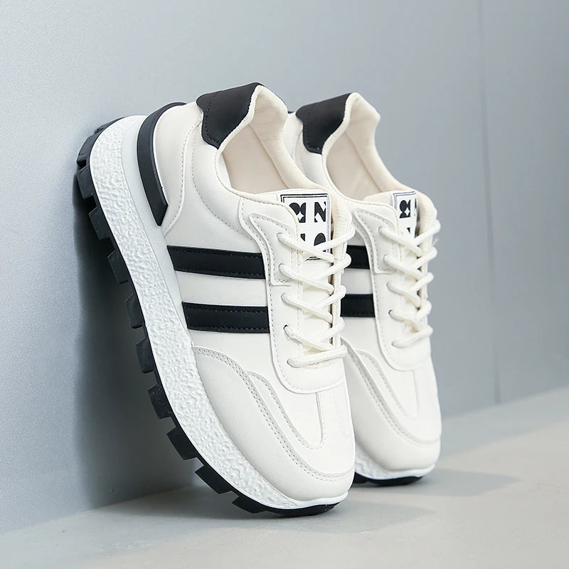 Sneakers Shoes Women 2024 Autumn New Vintage Versatile Casual Lightweight Thick Sole Dad's Shoes Platform Shoes