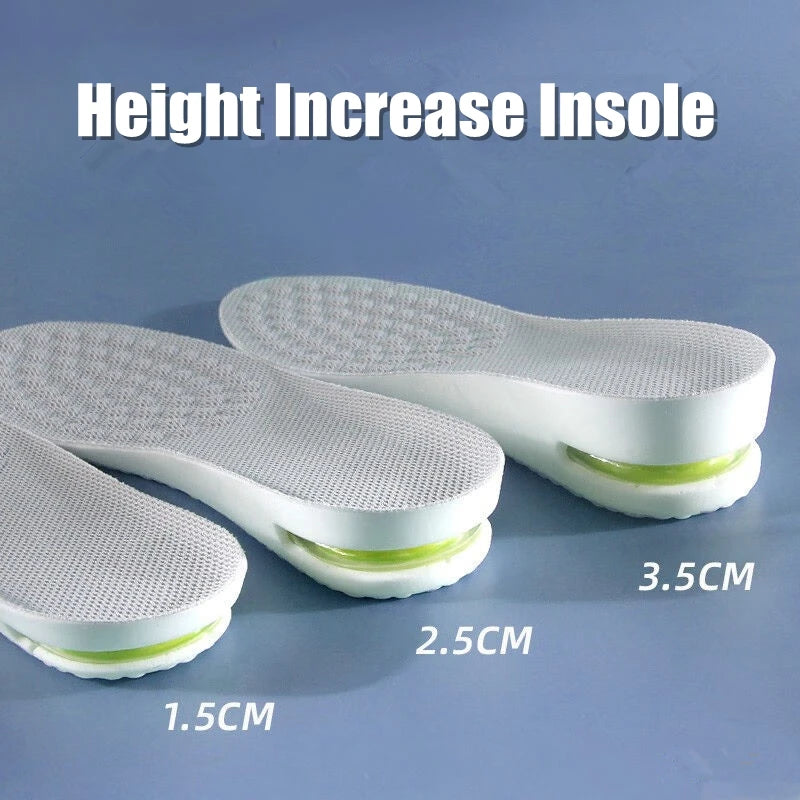 Height Increase Insole for Feet Comfort Plantar Fasciitis Shoes Insoles Men Women Sports Air Shock Absorbing Shoe Pads 1/2Pair