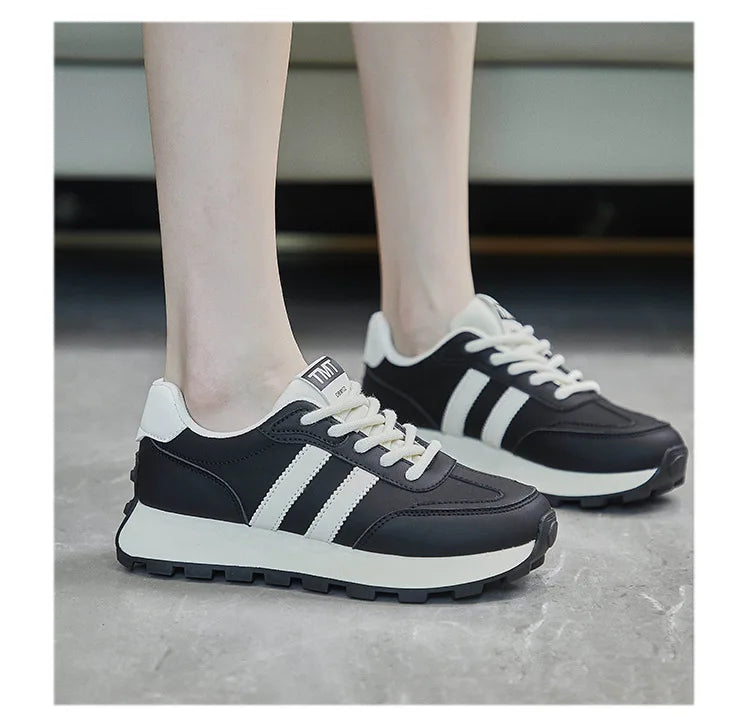 Women's Sneakers Luxury Leather Casual Shoes New Tennis Training Shoes for Women Platform Heighten Vulcanize Shoes Zapatos Mujer