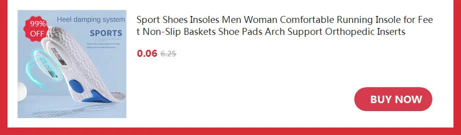 Height Increase Insole for Feet Comfort Plantar Fasciitis Shoes Insoles Men Women Sports Air Shock Absorbing Shoe Pads 1/2Pair