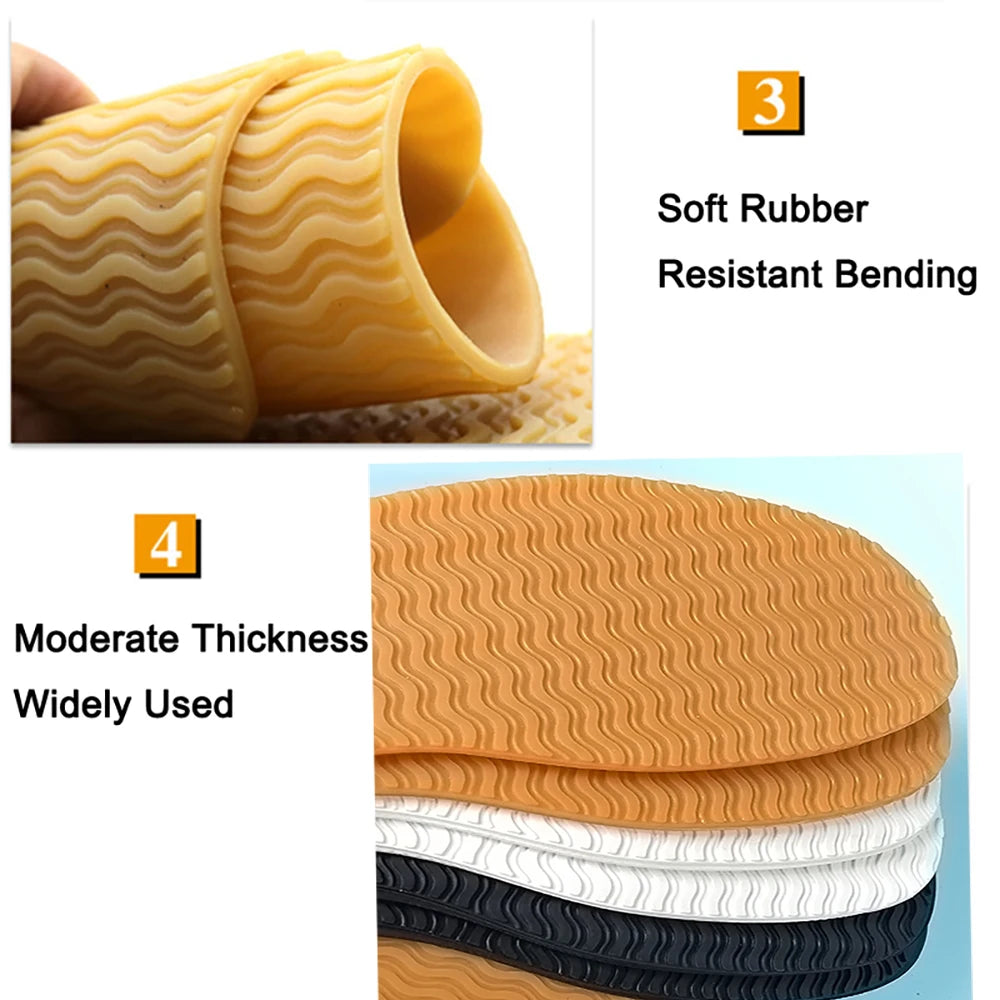 Rubber Soles for Bottom of Shoes Repair Replacement Material for Shoes Non-Slip Full Sole Protector Sneakers DIY Outsole Insoles