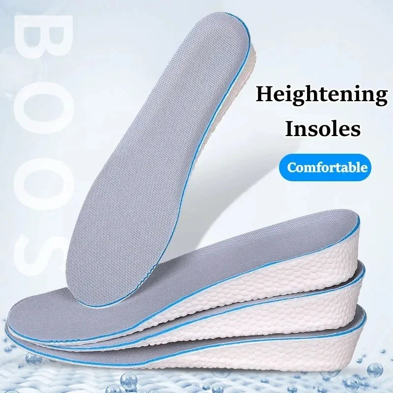 Height Increase Shoe Insole Men Women Sports Running Shock Absorbing Inserts Comfortable Soft Foot Care Pads Breathable Cushion