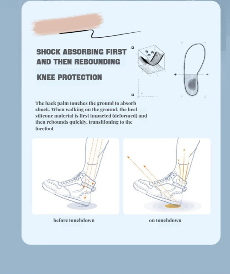 Height Increase Insole for Feet Comfort Plantar Fasciitis Shoes Insoles Men Women Sports Air Shock Absorbing Shoe Pads 1/2Pair
